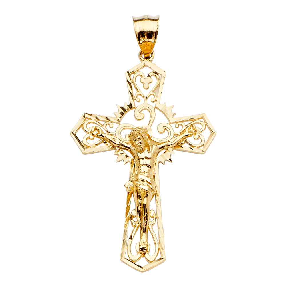 14KT REAL GOLD CRUCIFIX PENDANT