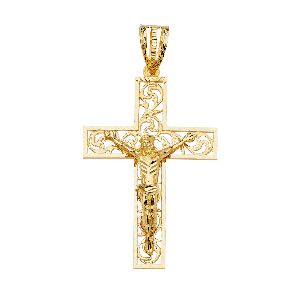 14KT REAL GOLD CRUCIFIX PENDANT