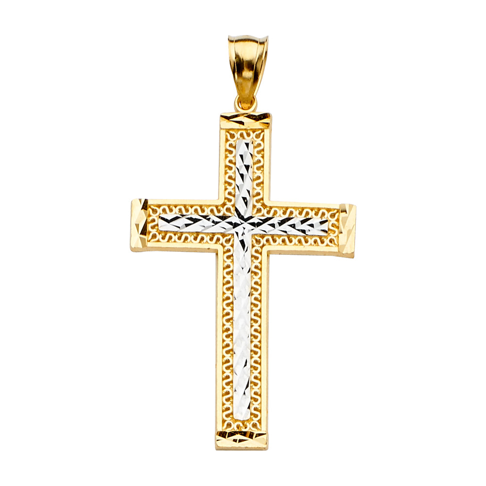 14KT REAL GOLD CROSS PENDANT