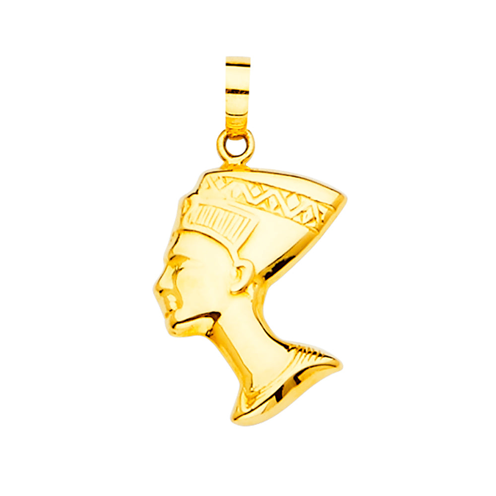 14KT REAL GOLD QUEEN NEFERTITI PENDANT