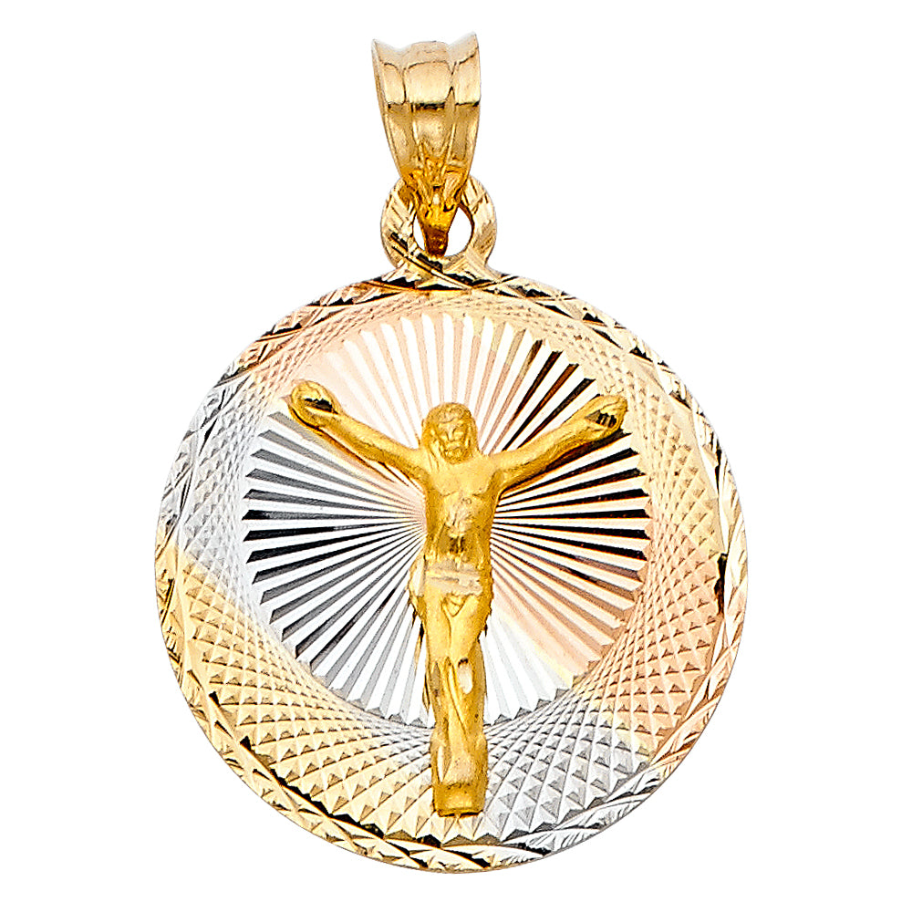 14KT REAL GOLD JESUS PENDANT UNISEX