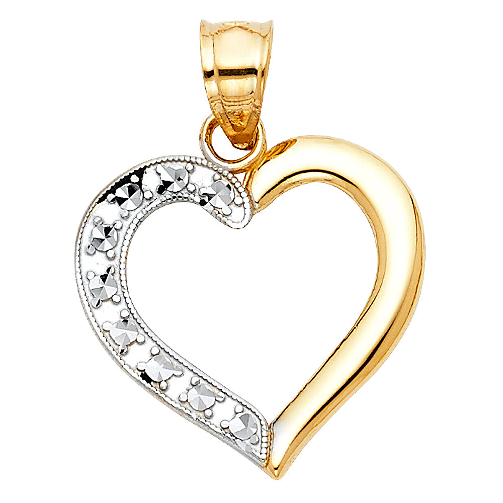 14KT REAL GOLD HEART PENDANT