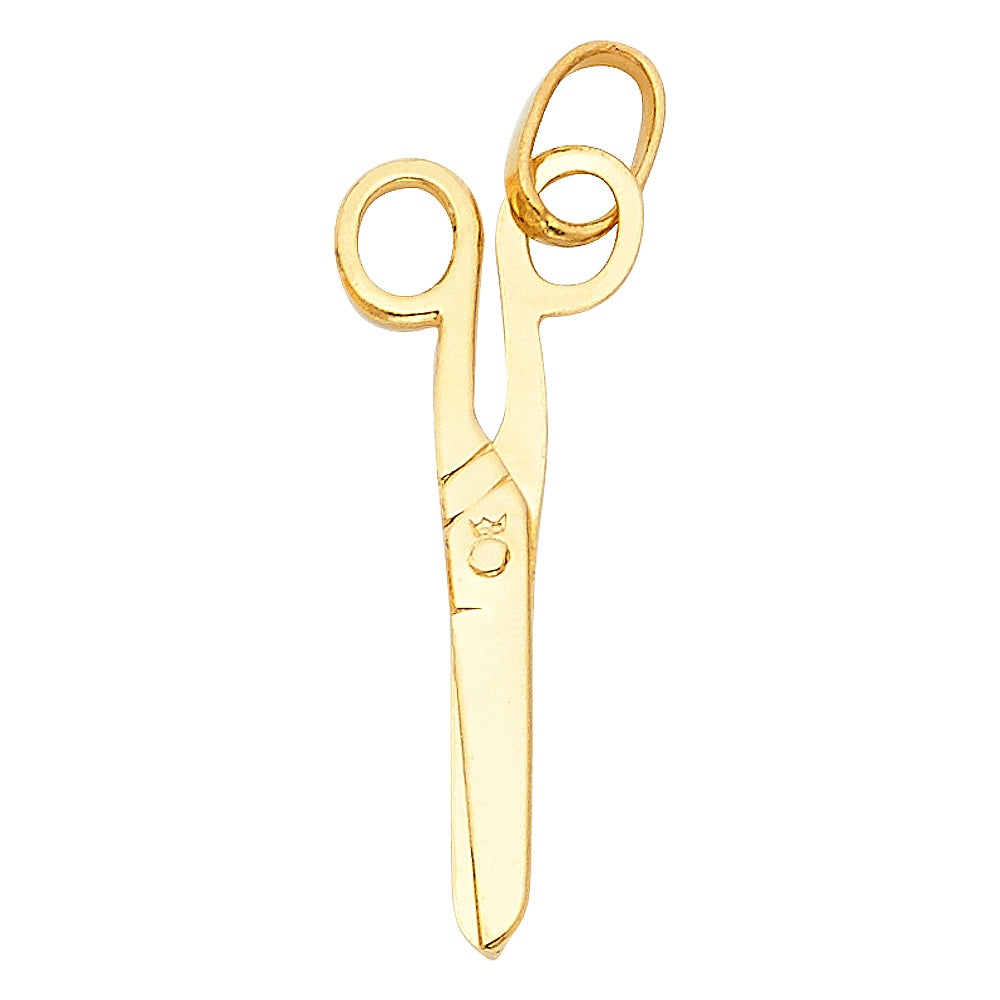 14KT REAL GOLD BARBER PENDANT FOR MEN