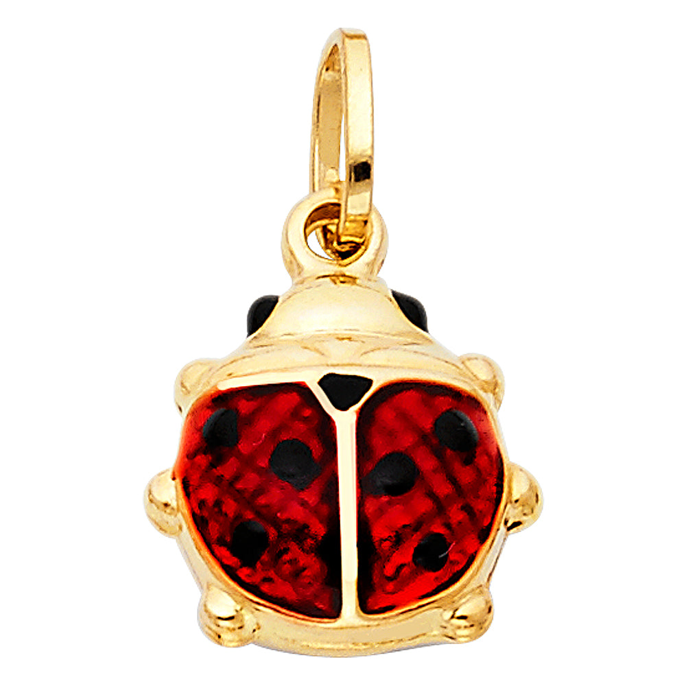 14KT REAL GOLD LADYBUG PENDANT