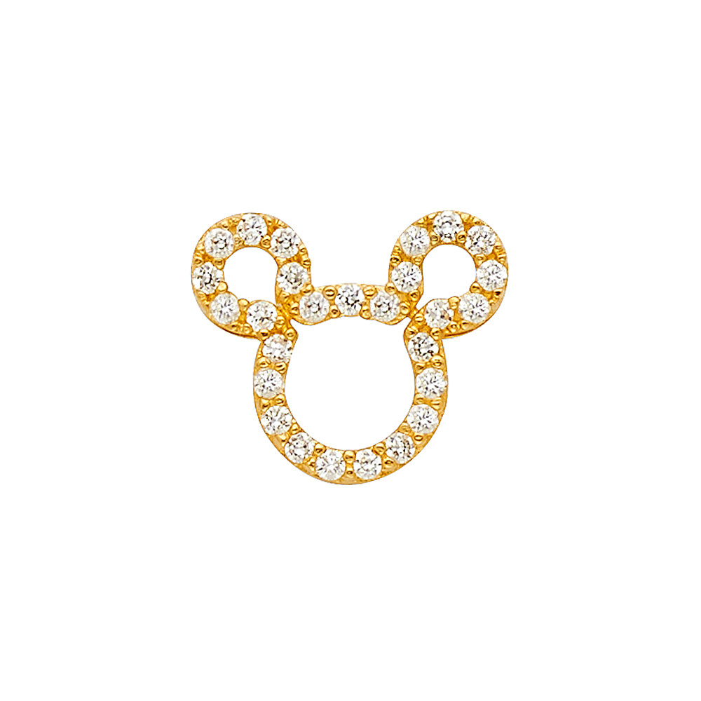 14KT REAL GOLD MICKEY MOUSE PENDANT