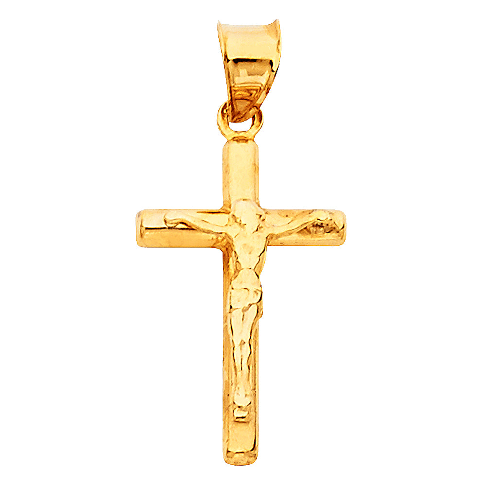 14KT REAL GOLD RELIGIOUS CRUCIFIX PENDANT