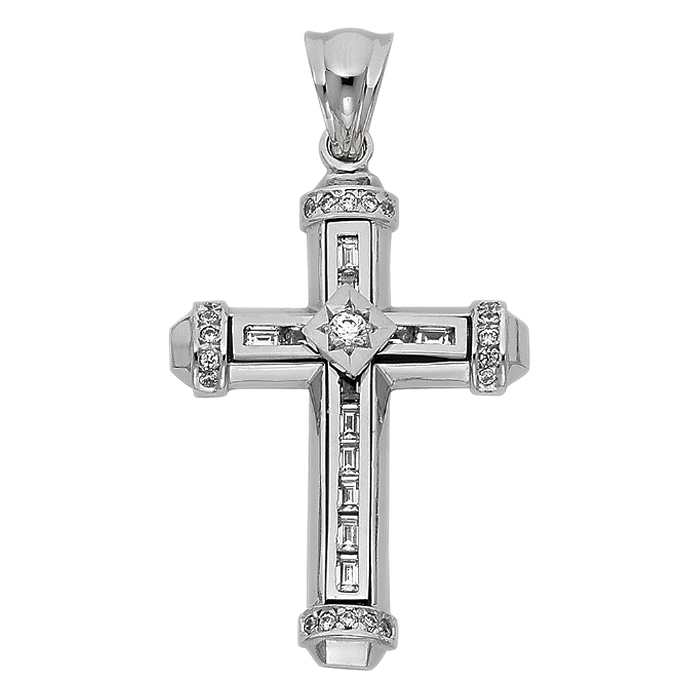 14KT REAL WHITE GOLD PENDANT