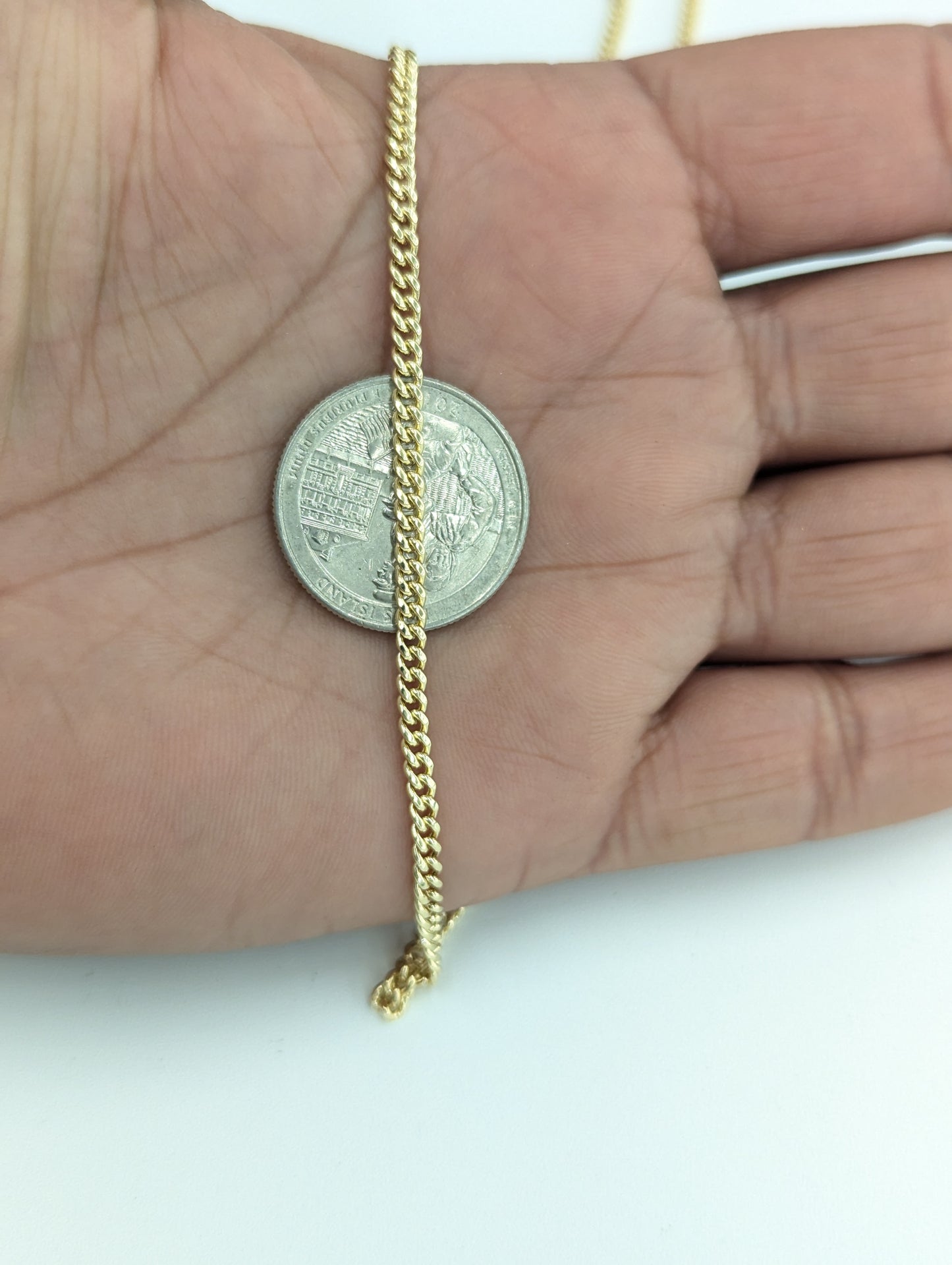 10KT REAL GOLD MIAMI CUBAN STYLE CHAIN 3MM