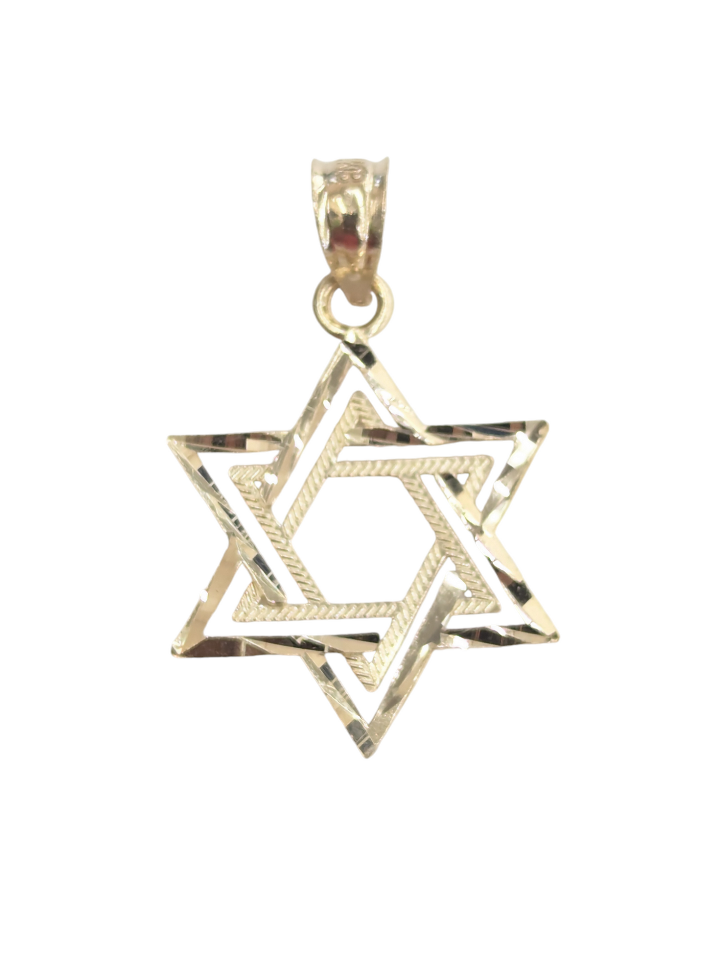 14KT REAL GOLD DAVID STAR PENDANT