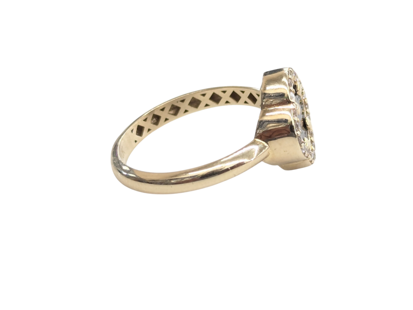 10kt REAL GOLD CLOVER STYLE RING