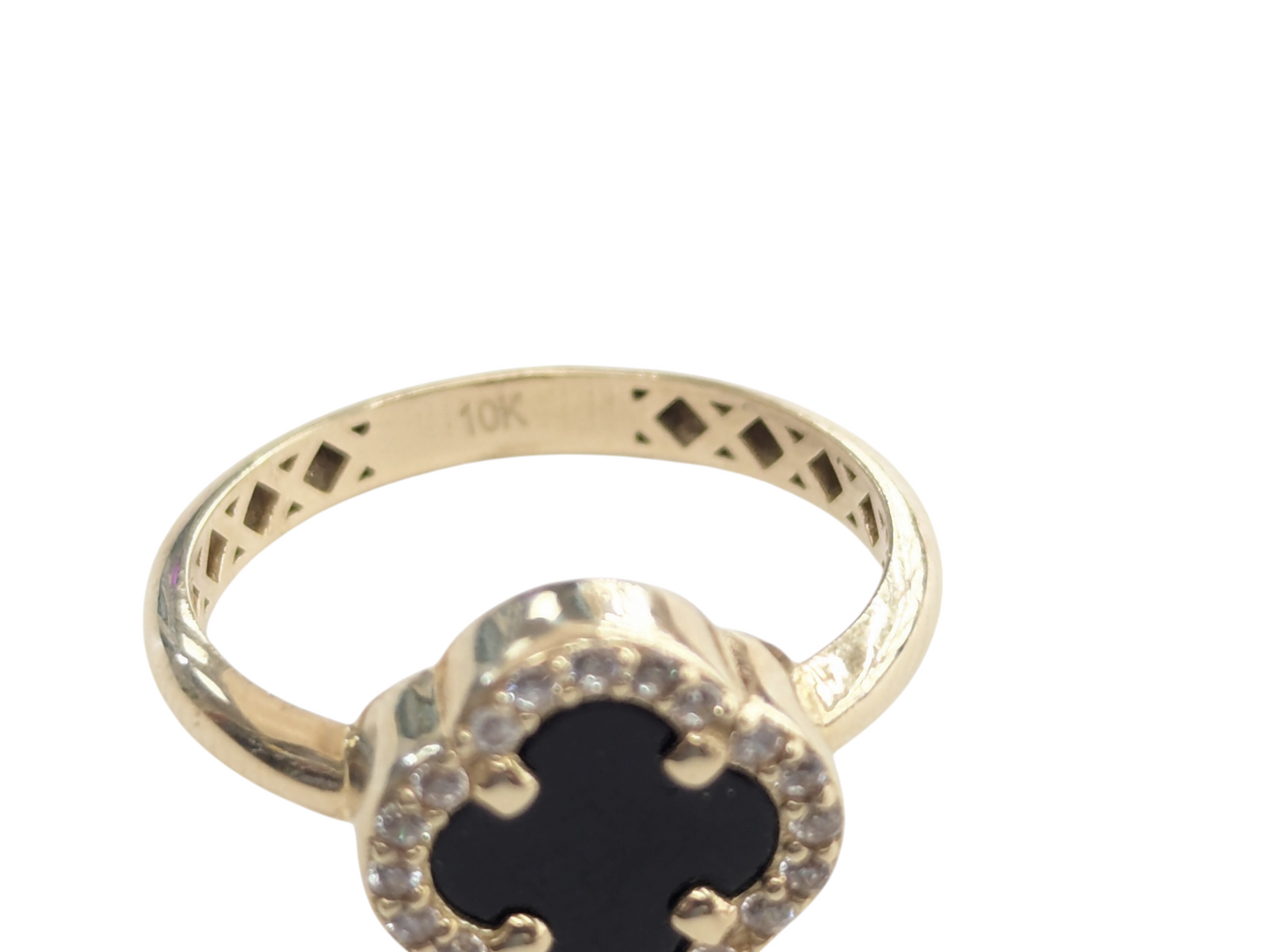 10kt REAL GOLD CLOVER STYLE RING