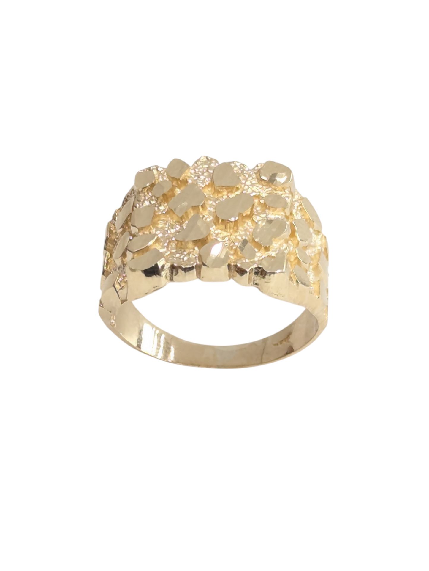 14KT REAL GOLD NUGGET RING FOR MEN