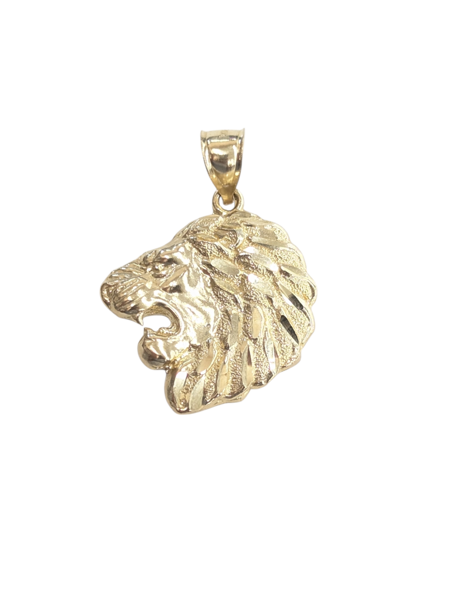 10kt REAL GOLD LION FACE PENDANT