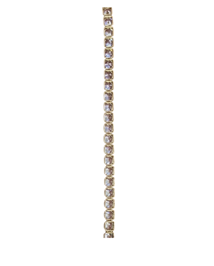 10kt Real Gold Tennis Chain 3 mm