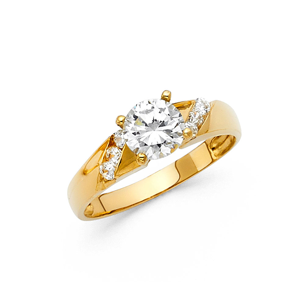14KT REAL GOLD ENGAGEMENT RING FOR WOMEN