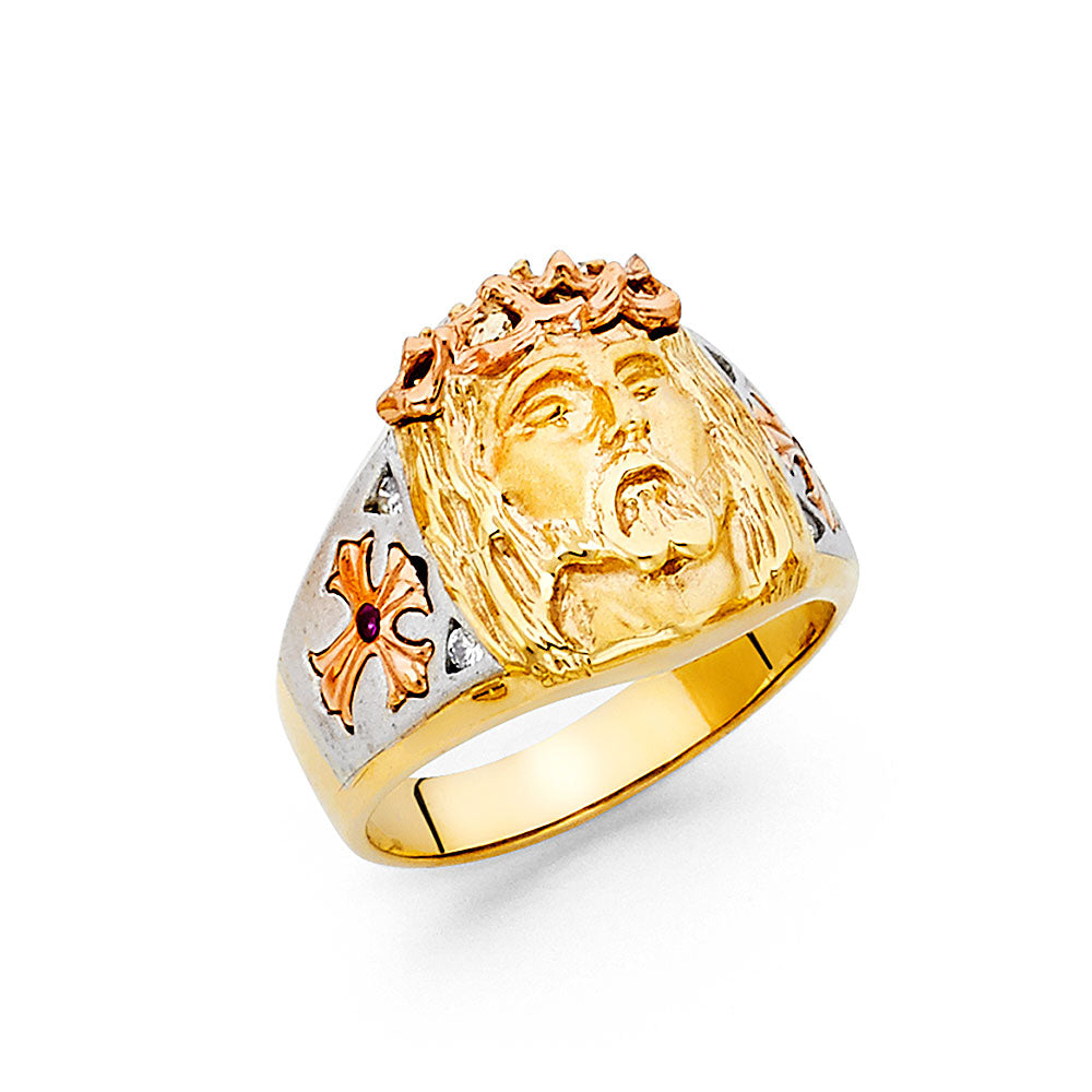 14KT REAL GOLD RELIGIOUS RING FOR MEN