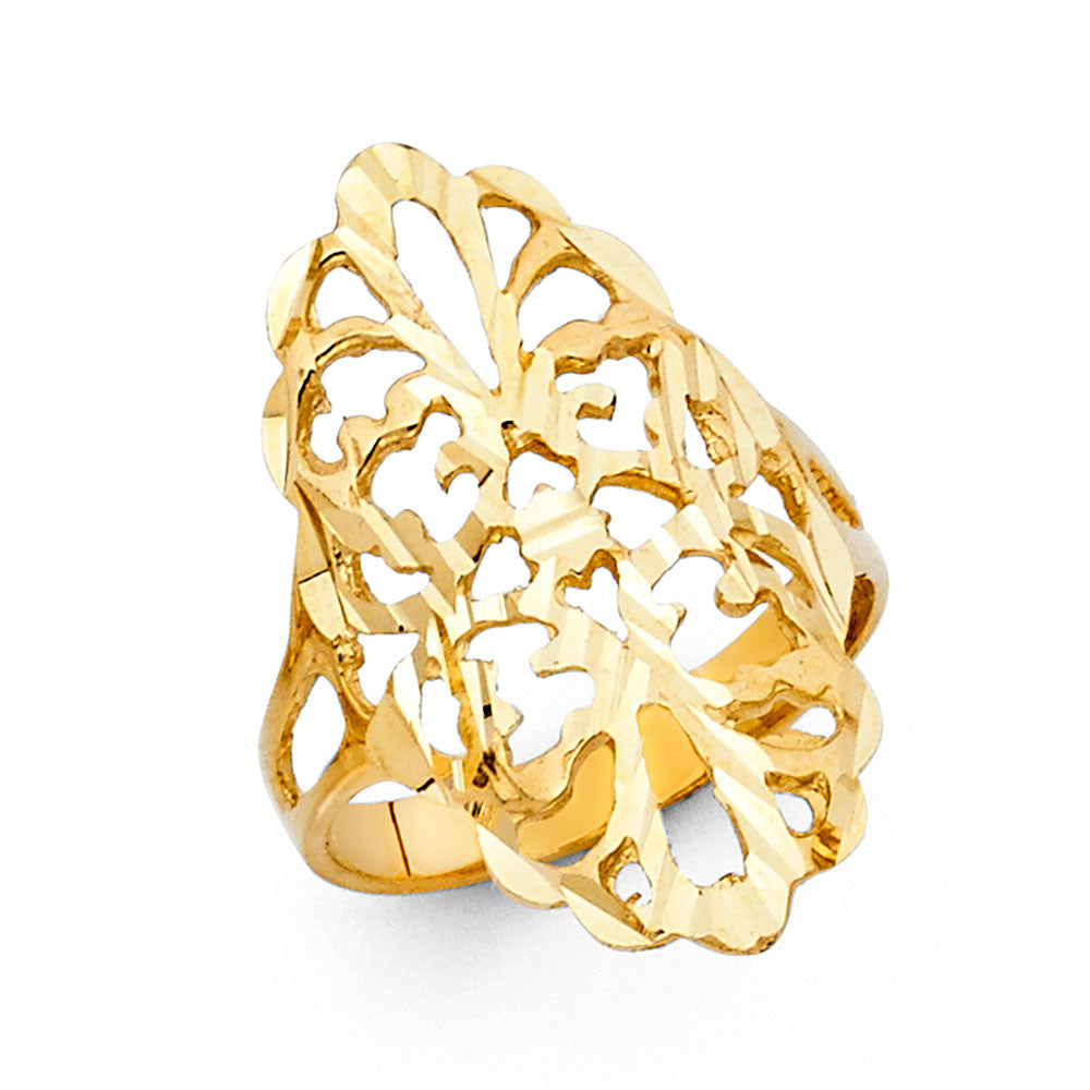 14KT REAL GOLD FANCY RING FOR WOMEN