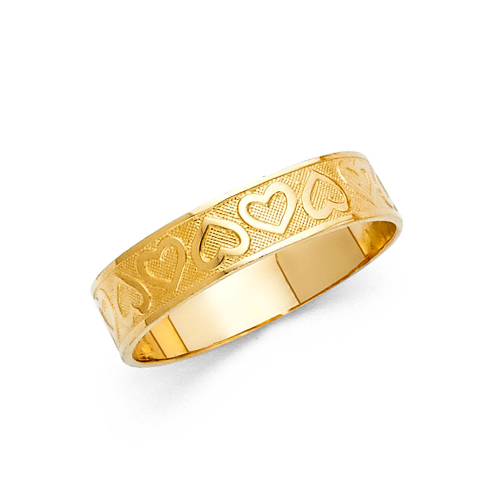 14KT REAL GOLD HEART RING FOR WOMEN