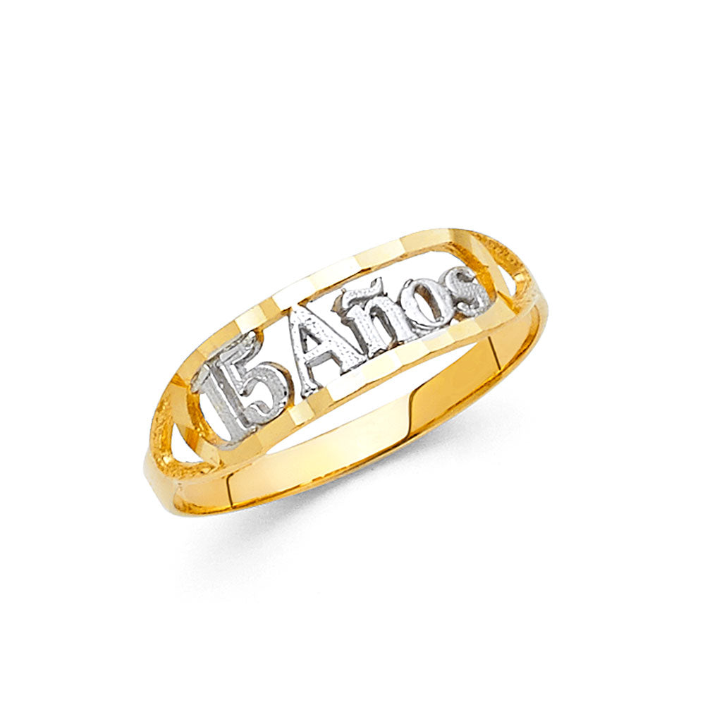 14KT REAL GOLD QUINCE AÑOS RING