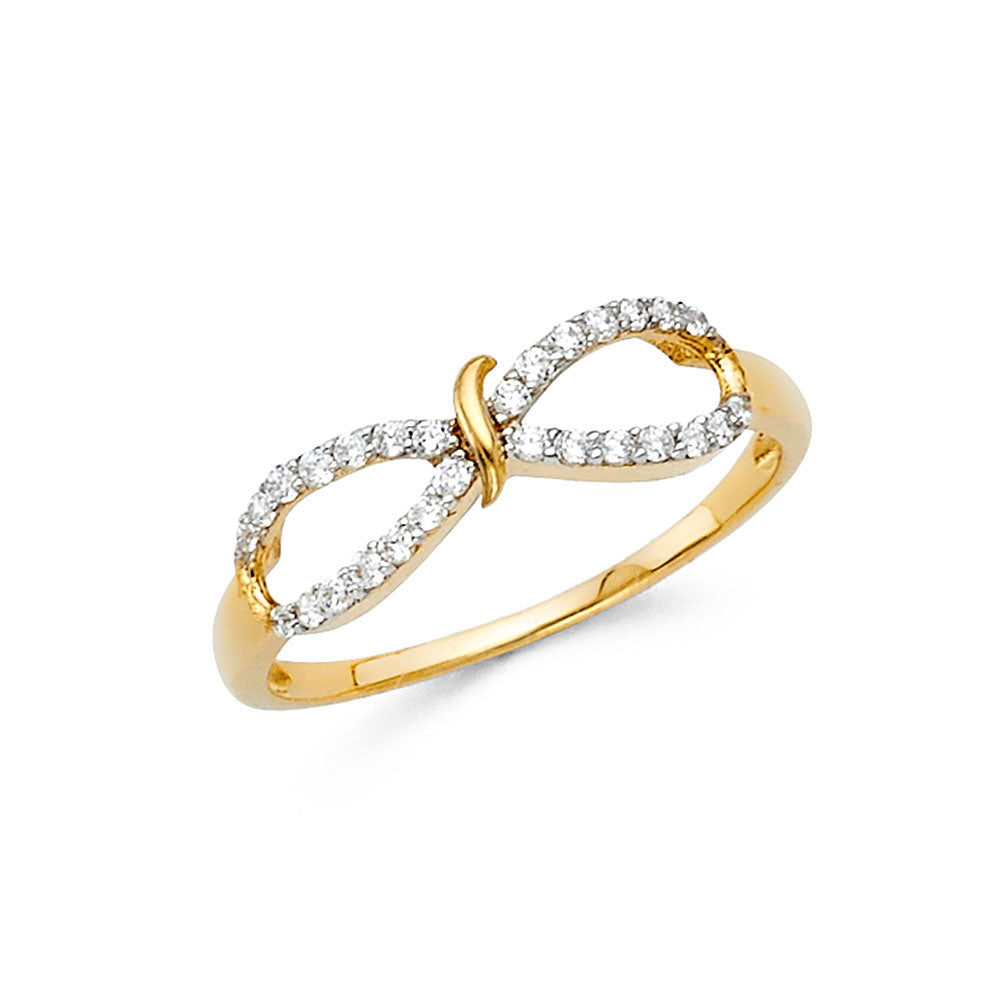 14KT REAL GOLD INFINITE RING FOR WOMEN