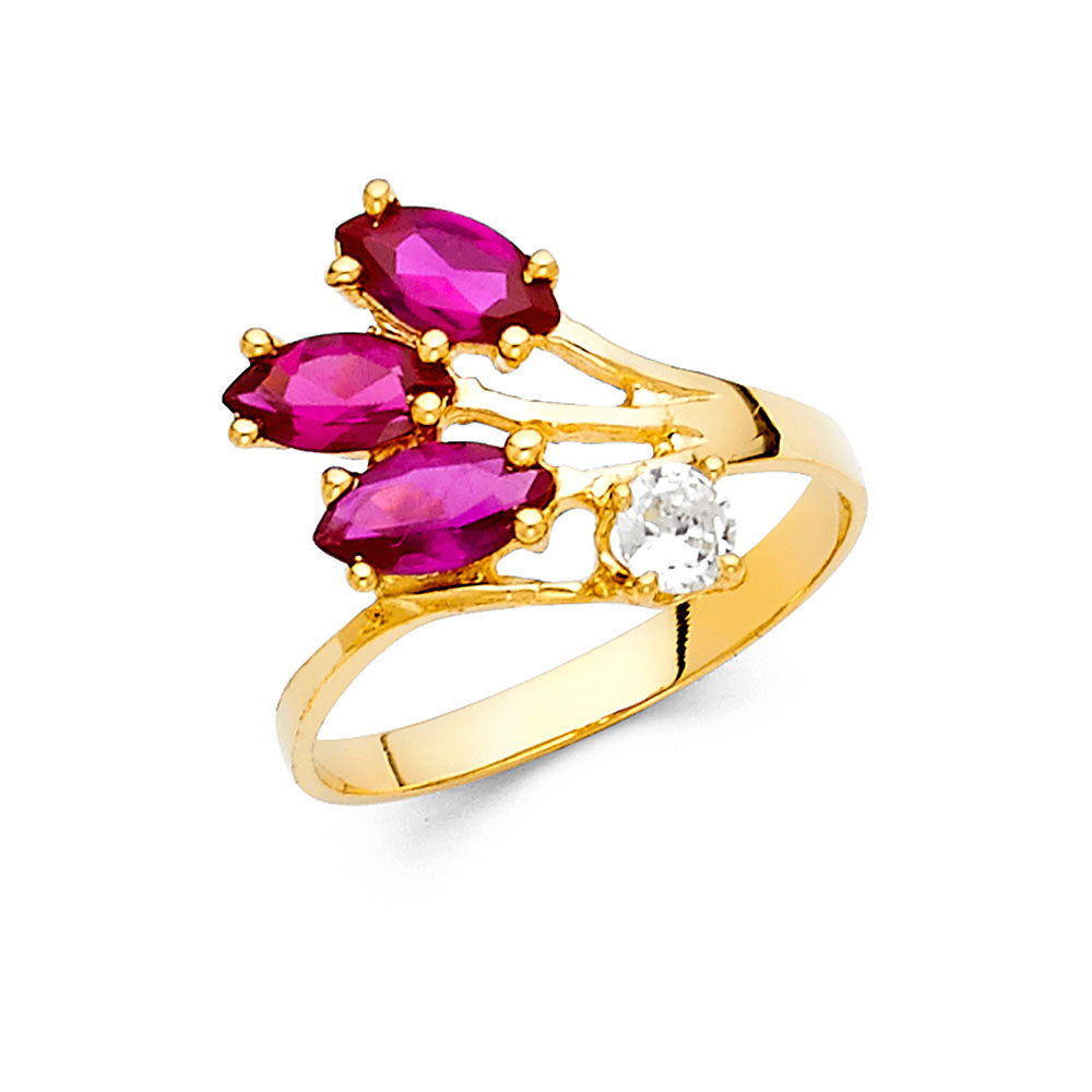 14KT REAL GOLD FANCY RING FOR WOMEN