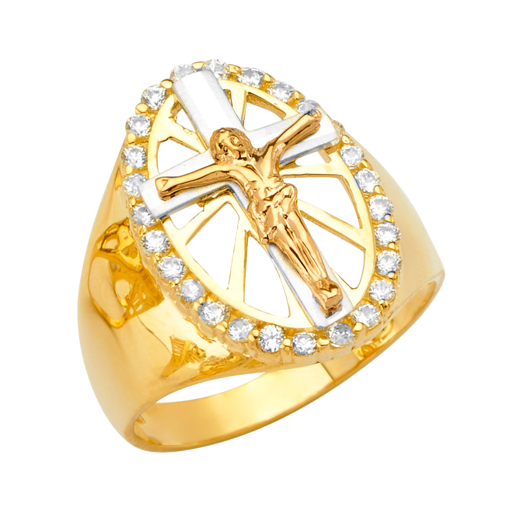 14KT REAL GOLD RELIGIOUS RING FOR MEN