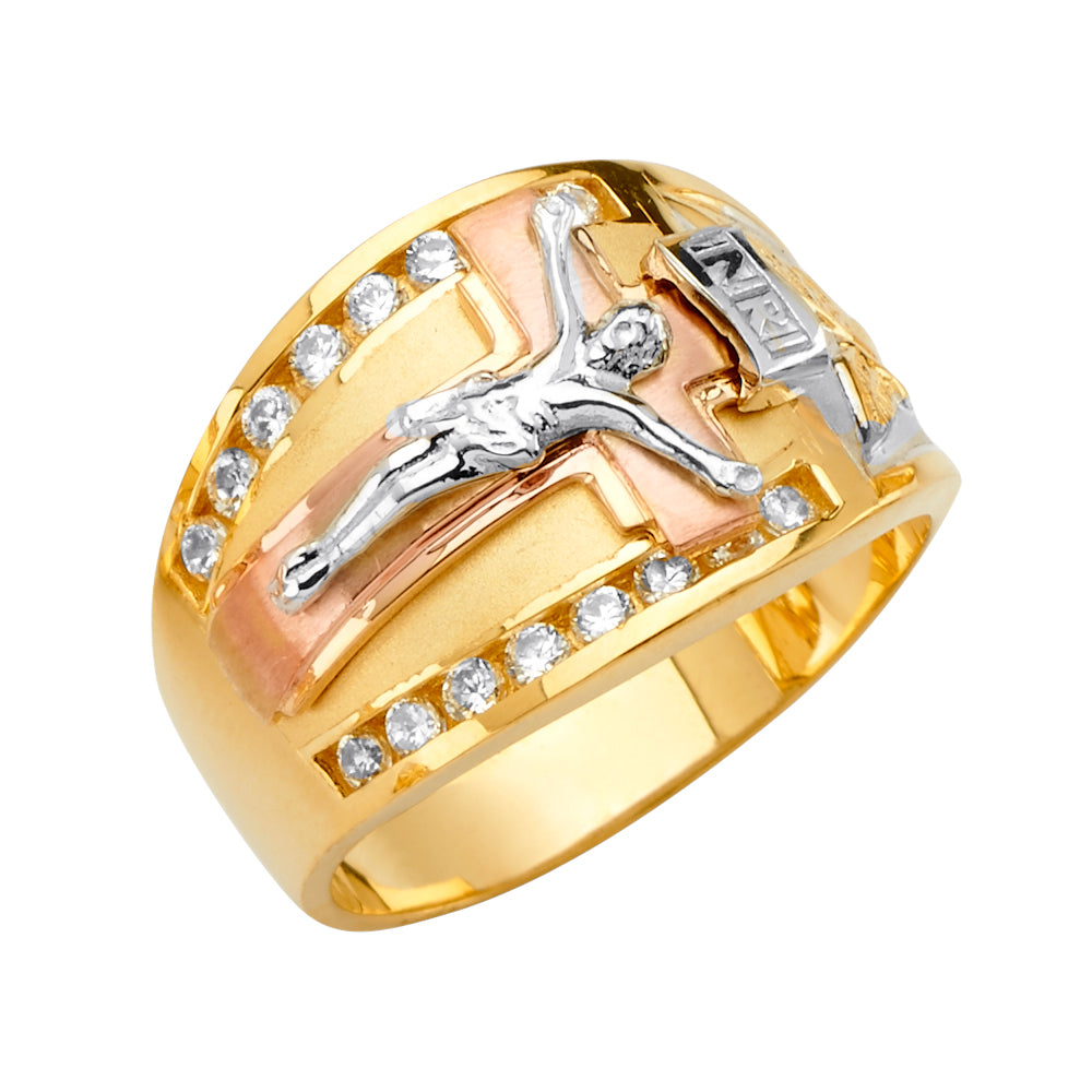14KT REAL GOLD RELIGIOUS RING FOR MEN