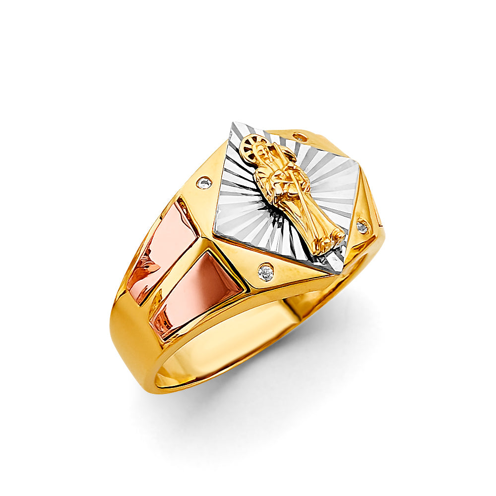 14KT REAL GOLD RELIGIOUS RING FOR MEN