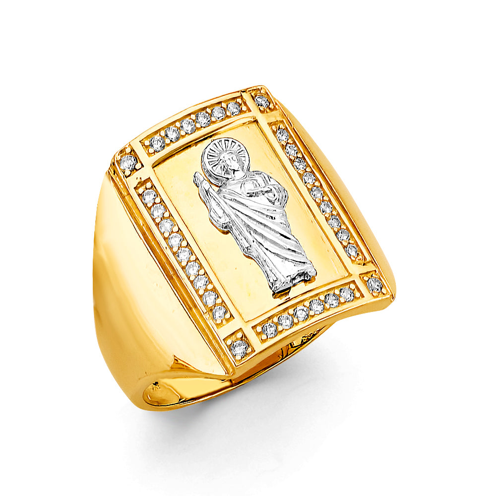 14KT REAL GOLD RELIGIOUS RING FOR MEN