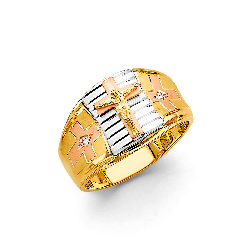14KT REAL GOLD RELIGIOUS RING FOR MEN
