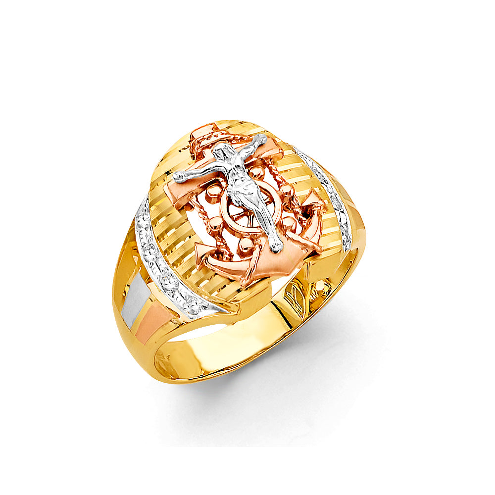 14KT REAL GOLD RELIGIOUS RING FOR MEN