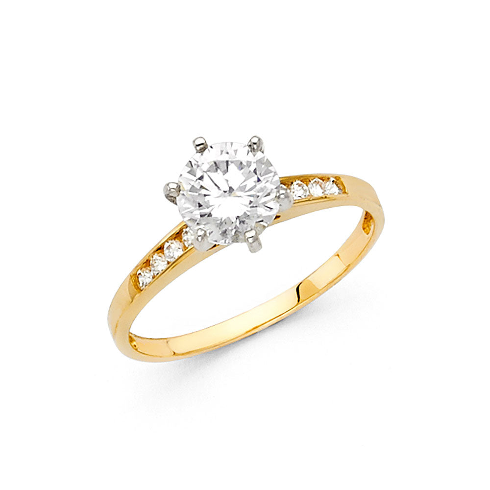 14KT REAL GOLD ENGAGEMENT RING