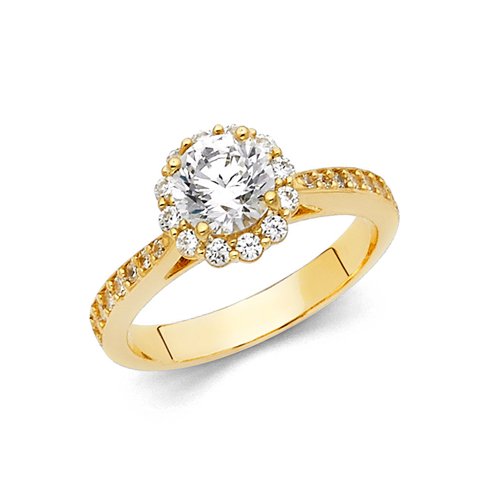 14KT REAL GOLD ENGAGEMENT RING