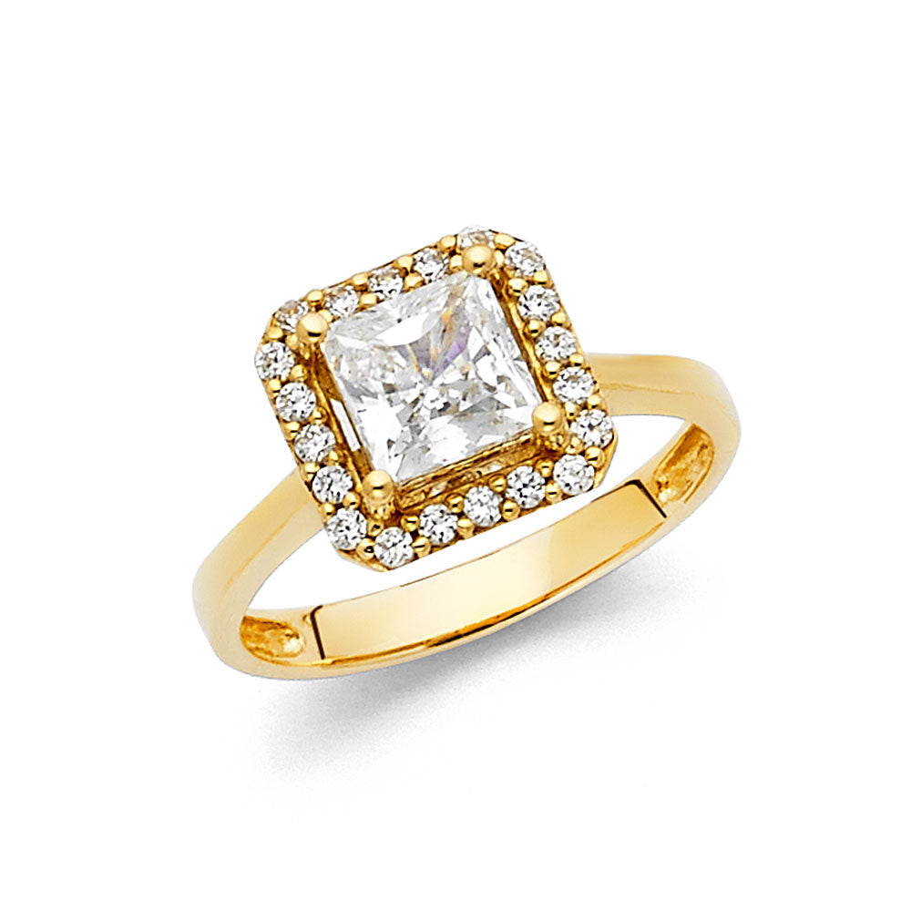 14KT REAL GOLD ENGAGEMENT RING