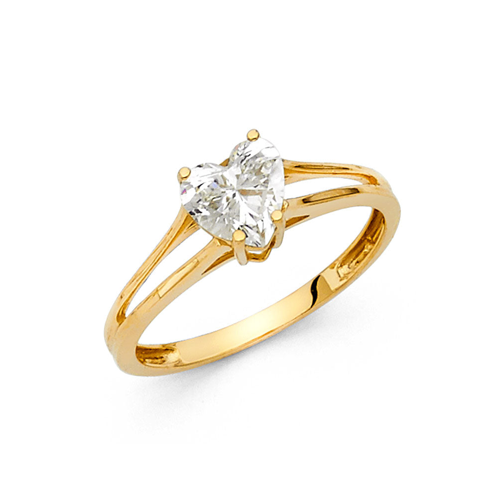 14KT REAL GOLD ENGAGEMENT RING