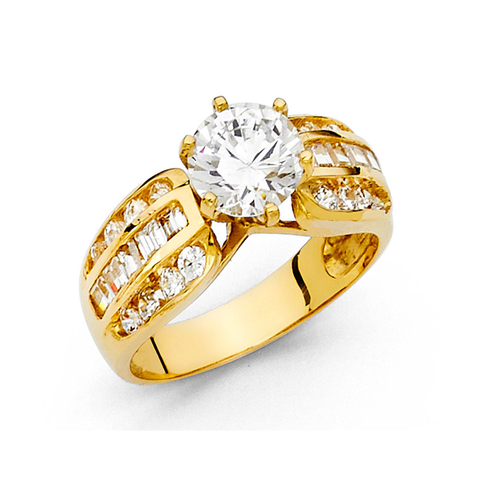 14KT REAL GOLD ENGAGEMENT RING