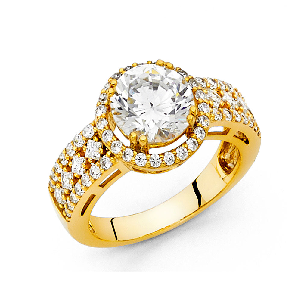 14KT REAL GOLD ENGAGEMENT RING