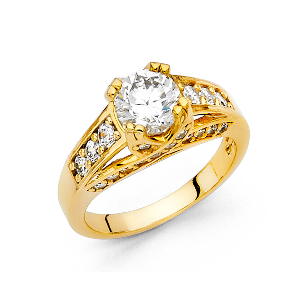 14KT REAL GOLD ENGAGEMENT RING