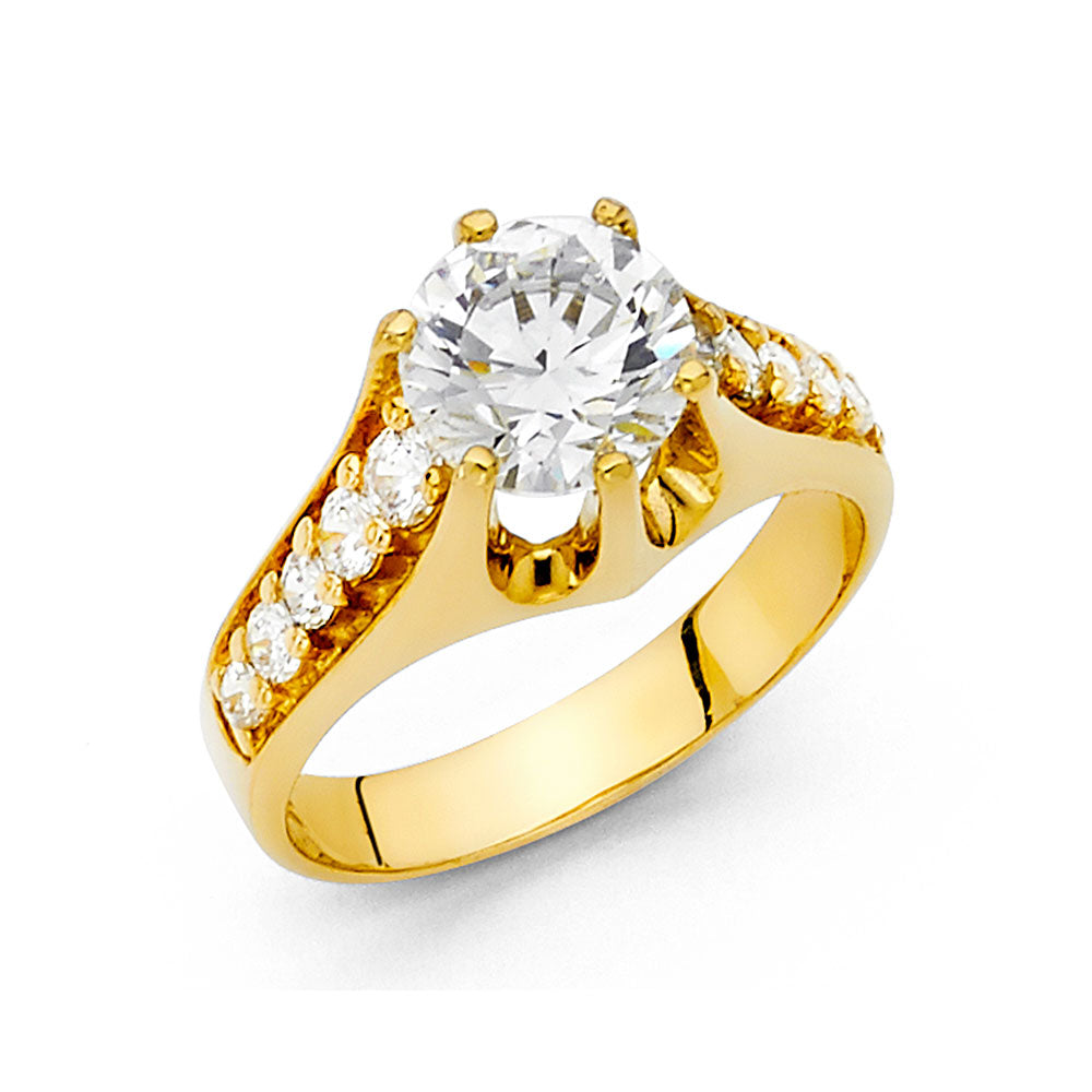 14KT REAL GOLD ENGAGEMENT RING