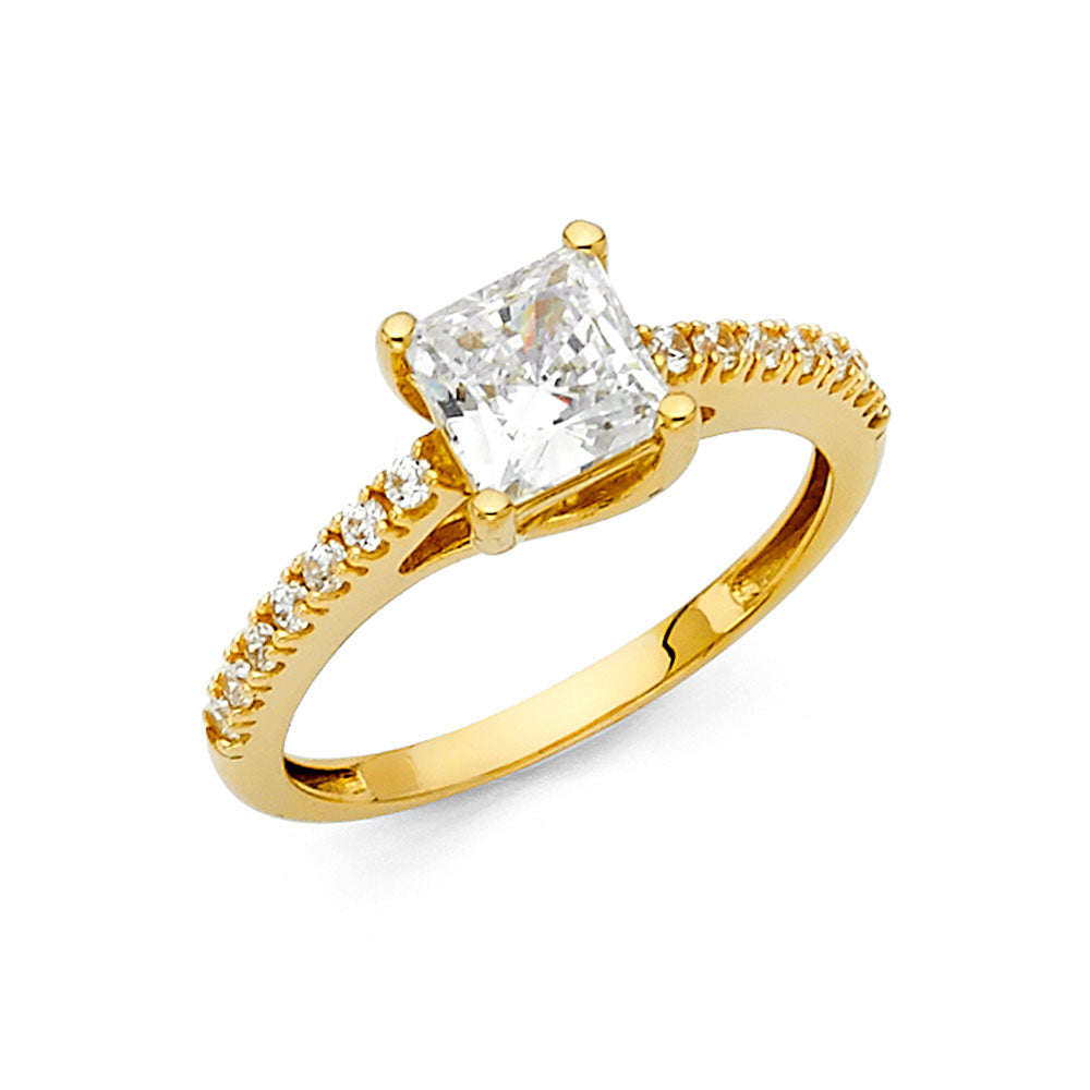 14KT REAL GOLD ENGAGEMENT RING