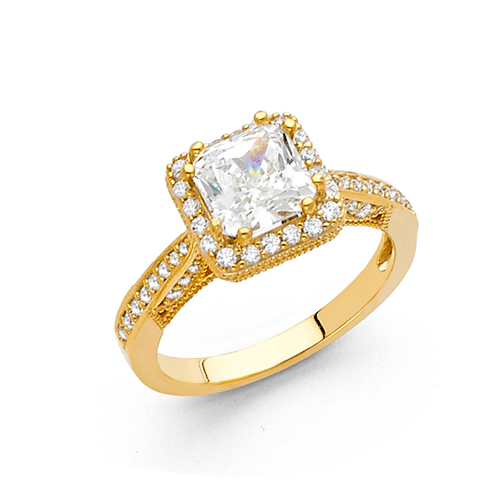14KT REAL GOLD ENGAGEMENT RING