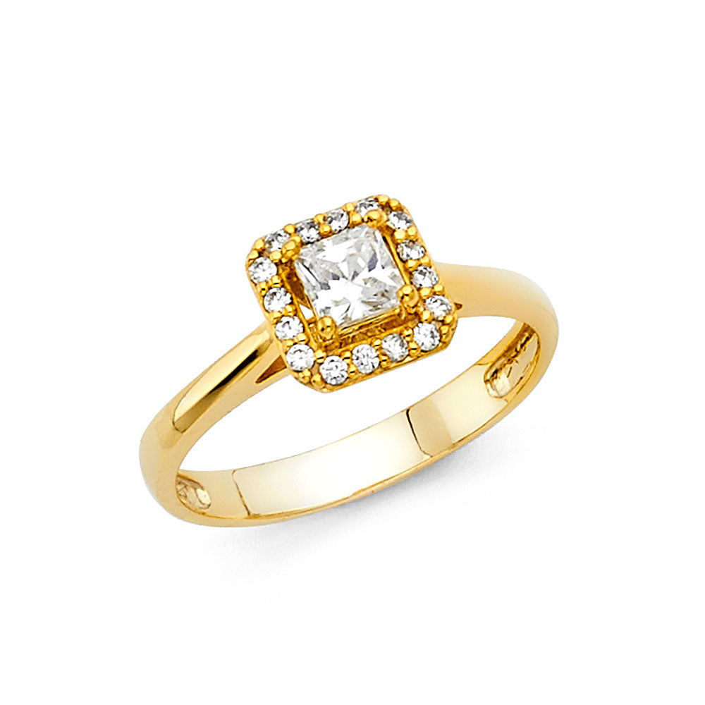 14KT REAL GOLD ENGAGEMENT RING