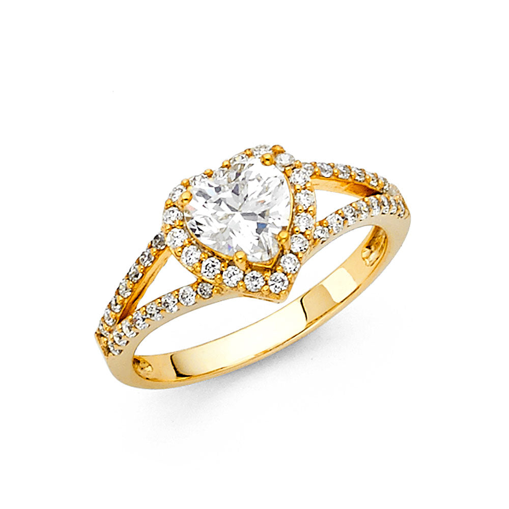 14KT REAL GOLD ENGAGEMENT RING