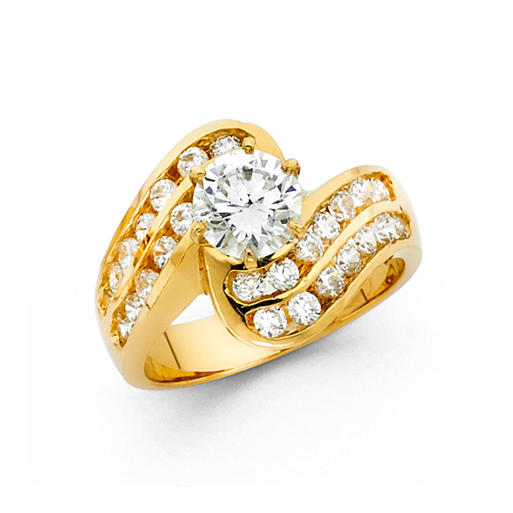 14KT REAL GOLD ENGAGEMENT RING