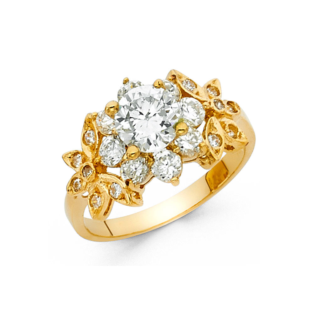 14KT REAL GOLD ENGAGEMENT RING
