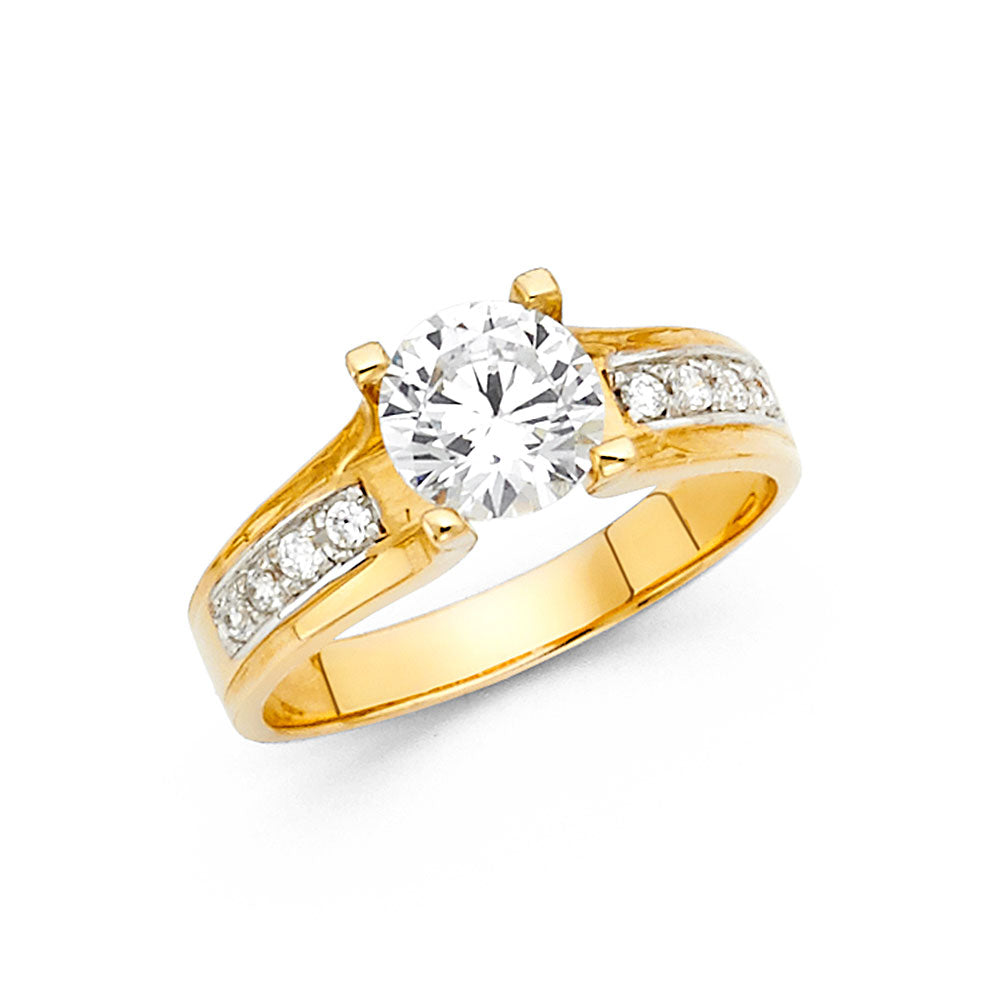 14KT REAL GOLD ENGAGEMENT RING