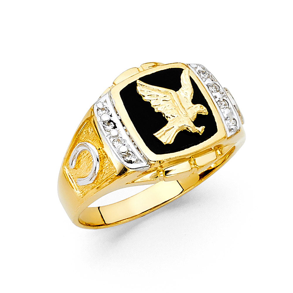 14kt Real Gold Eagle Ring For Men