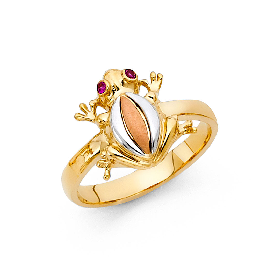 14kt Real Gold Tricolor Ring