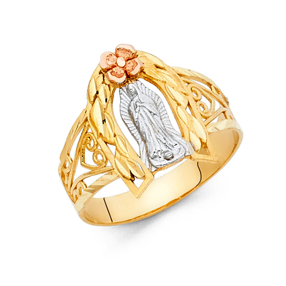 14KT REAL GOLD VIRGIN MARY RING