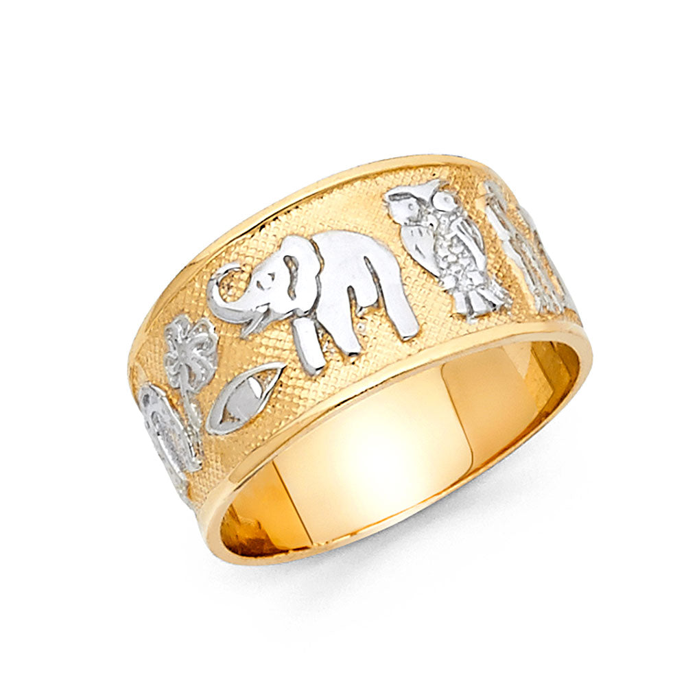 14KT REAL GOLD GOOD LUCK RING